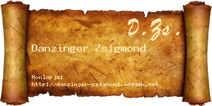Danzinger Zsigmond névjegykártya