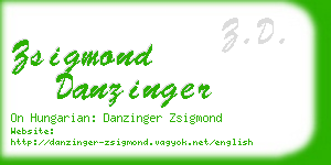 zsigmond danzinger business card